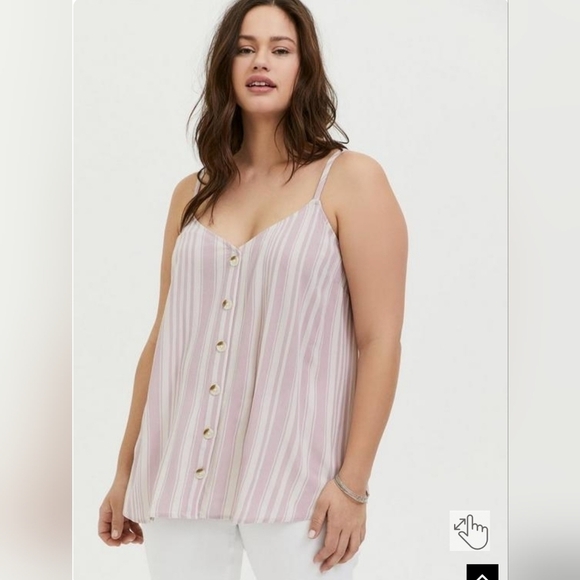 Torrid Rayon Crepe Button-Front Cami Size 2 (2XL) - Picture 1 of 5